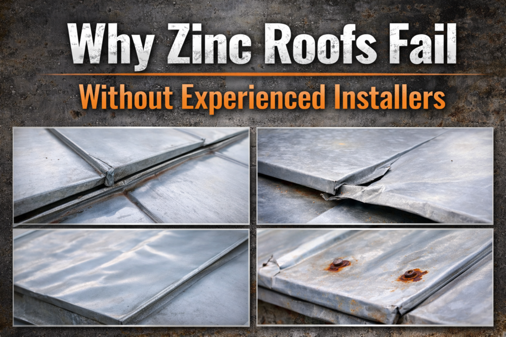 Zinc roofing